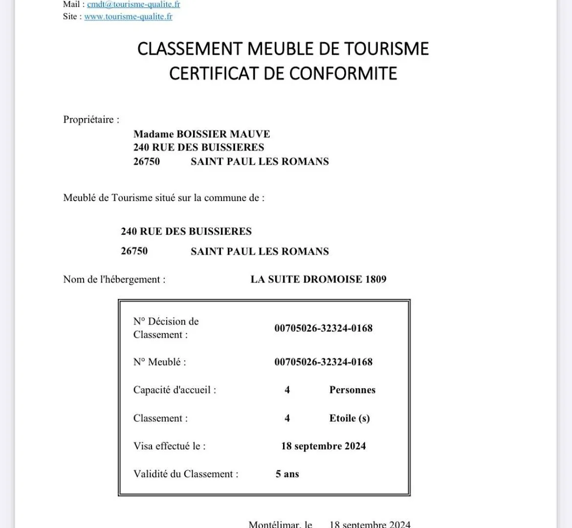 La Suite Dromoise 1809 Saint-Paul-les-Romans France